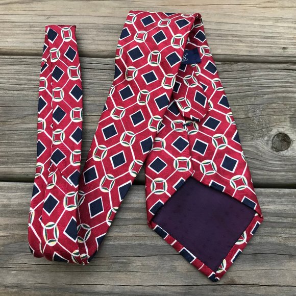 Bass Men Tie 100% Silk From Italy Classic Necktie - Picture 9 of 11